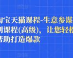 樊剑淘宝天猫课程-生意参谋数据分析系列课程(高级),让您轻松运营店铺,帮助打造爆款-老胡轻创社