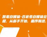 凯哥自媒体·百家号自媒体全套实战赚钱教程，从新手开始，循序渐进，系统的讲解-老胡轻创社