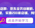 贝千电商店群:京东全类目解析,京东店群专业运营,实操200家店铺,纯实战经验-老胡轻创社