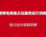跨境电商独立站高效运行训练营,独立站全链路拆解-老胡轻创社