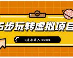新手小白只需5步,即可玩转虚拟项目,0成本月入10000+【视频课程】-老胡轻创社