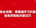 抖音电商赚钱全攻略:零基础学习抖音种草,靠抖音卖货轻松月薪过万-老胡轻创社