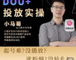 小马哥-Dou+投放实操课,抖加投放,随心推,付费起号逻辑,打破低播放转化-老胡轻创社