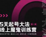 大播·五天起号魔鬼训练营,告别光学不练,逼自己上车,成败与否,5天拿到结果-老胡轻创社