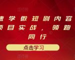 10堂速学微短剧内容制作标准与项目实战,领跑80%同行-老胡轻创社
