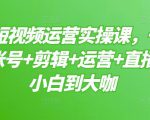 晨哥·短视频运营实操课,一部手机,账号+剪辑+运营+直播,从小白到大咖-老胡轻创社