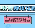 玩转微信视频号赚钱:小白变大咖涨粉百万实现快速变现1000万的现金流-老胡轻创社