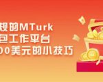 利用正规的MTurk微型众包工作平台,月赚1100美元的小技巧-老胡轻创社