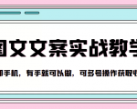 抖音图文文案实战教学，一部手机，有手就可以做，可多号操作获取收益-老胡轻创社