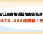 淘宝蓝海虚拟项目陪跑训练营5.0:单天478纯利润-老胡轻创社