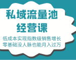 16堂私域流量池经营课：低成本实现指数级销售增长，零基础没人脉也能月入过万-老胡轻创社