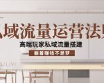 私域流量运营法则，高端玩家私域流量搭建，躺着赚钱不是梦-老胡轻创社
