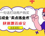 点石成金“卖点炼金术”一句话打动用户购买，快速激活成交！-老胡轻创社