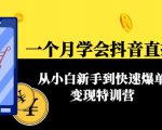 一个月学会抖音直播带货:从小白新手到快速爆单变现特训营(63节课)-老胡轻创社