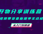 好物分享训练营:短视频带货最新爆单实战核心,从入门到精通-老胡轻创社