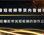 抖音短视频带货内容创作班,解密爆款带货短视频的创作公式-老胡轻创社