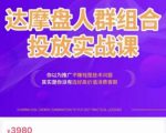 阿呆电商·达摩盘人群组合投放实战课,你以为推广不赚钱是技术问题,其实是你没有选好高价值消费客群-老胡轻创社