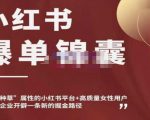 小红书爆单锦囊,自带种草属性+高质量女性用户,为你的企业开辟一条新的掘金路径-老胡轻创社