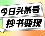 外面收费588的最新头条号软件自动抄书变现玩法，单号一天100+（软件+教程+玩法）-老胡轻创社