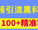 视频引流黑科技玩法,不花钱推广,视频播放量达到100万+,每日100+精准客源-老胡轻创社