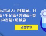 小红书电商运营从入门到精通,开店篇+选品篇+笔记篇+剪辑篇+赛道篇+内容篇+私域篇-老胡轻创社