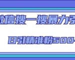 微信搜一搜引流全系列课程，日引精准粉500+（8节课）-老胡轻创社