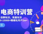 美团电商特训营:美团·店群玩法,无脑铺货月产出6000-15000+精细化月产2w+-老胡轻创社