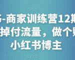 小红书-商家训练营12期:让商家丢掉付流量,做个赚钱的小红书博主-老胡轻创社