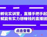 直播孵化实训营,直播手把手起号,赋能有实力想赚钱的直播团队-老胡轻创社