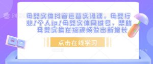 母婴实体抖音运营实操课,母婴行业/个人ip/母婴实体同城号,帮助母婴实体在短视频做出新增长-老胡轻创社