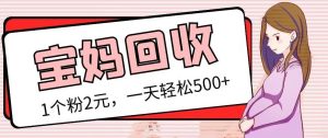 最新宝妈粉回收变现计划及胎教音乐高端变现玩法全套教程!(非老玩法)-老胡轻创社