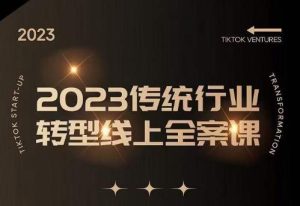 数据哥2023传统行业转型线上全案课,2023年传统行业如何转型线上,线上创业/传统转型避坑宝典-老胡轻创社