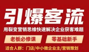 引爆客流,用裂变营销思维快速解决企业获客难题,老板必修课,零基础新手-老胡轻创社