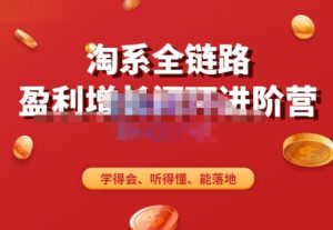 淘系全链路盈利增长闭环进阶营,融合全店动销,学得会、听得懂、能落地!-老胡轻创社