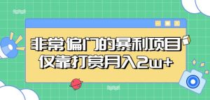 非常偏门的暴利项目,仅靠打赏月入2w+-老胡轻创社