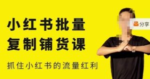 张宾·小红书批量复制铺货课，小红书0-1快速起号变现玩法，抓住小红书的流量红利（更新2023年3月）-老胡轻创社