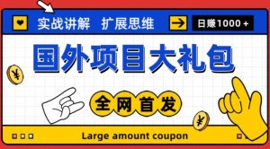 最新国外项目大礼包,包涵十几种国外撸美金项目,新手和小白们闭眼冲就可以了【项目实战教程+项目网址】-老胡轻创社