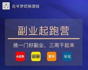 花爷-副业起跑营第2期,挑一门好副业,三周干起来(闲鱼|小红书|量化|套利)-老胡轻创社