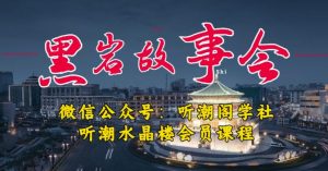 听潮阁学社黑岩故事会实操全流程,三级分销小说推文模式,1万播放充值500,简单粗暴!-老胡轻创社