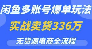 闲鱼多账号爆单玩法，无货源电商全流程，超简单的0门槛变现项目【揭秘】-老胡轻创社