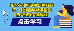 圣合文化打造教培网红校区，引爆同城精准招生【四类视频实操模板】-老胡轻创社