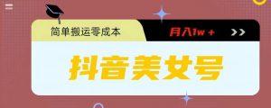 0粉无门槛暴力起号美女号，简单搬运月入1w＋【揭秘】-老胡轻创社