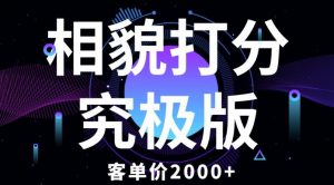 相貌打分究极版,客单价2000+纯新手小白就可操作的项目-老胡轻创社