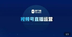 那个腾·视频号直播运营,视频号直播推流逻辑/流量渠道解析/直播起号攻略/直播实操技巧-老胡轻创社