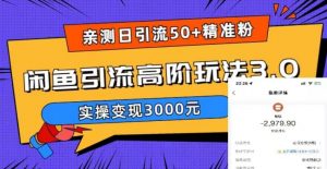 亲测日引50+精准粉,闲鱼引流高阶玩法3.0,实操变现3000元【揭秘】-老胡轻创社