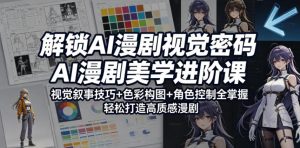 解锁AI漫剧视觉密码,AI漫剧美学进阶课,视觉叙事技巧+色彩构图+角色控制全掌握,轻松打造高质感漫剧-老胡轻创社